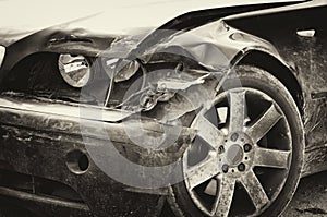 Car crash composition.