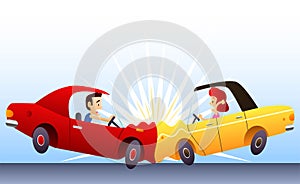 Car crash illustration