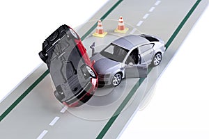 Car Crash Insurance claim Concept