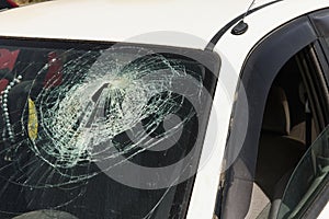 Car crash - Smashed Windshield