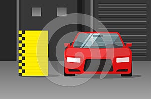 Car crash test vector illustration