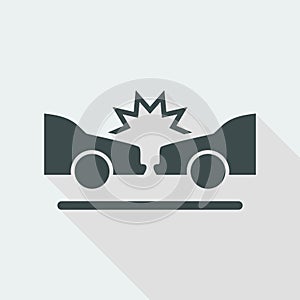 Car crash - Vector flat icon
