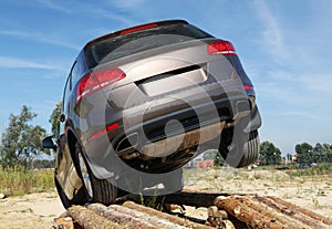 Car in cross-country conditions