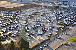 Car crowded parking place