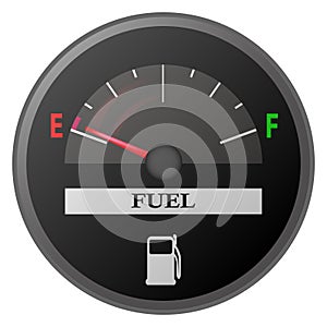 Car dash board petrol meter, fuel gauge