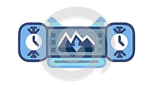 Car Dashboard Digital Speedometer Vector Icon, vector design Generative AI