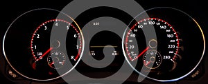 Car dashboard gauges