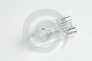 Car dashboard light bulb on white background