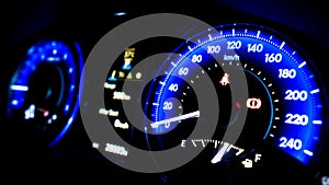 Car Dashboard Speedometer Light Display