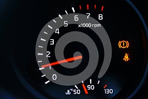 Car dashboard tachometer