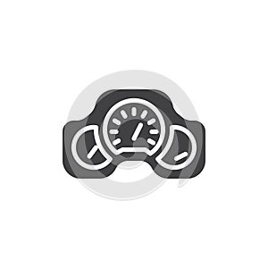 Car dashboard vector icon