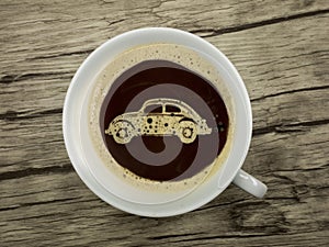 Car dealer offers coffee photo