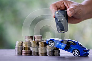 Car dealers or insurance managers cover and protect against damage and risk of driving,Hold car keys,Protecting and after-sales