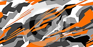 Car decal design vector. abstract racing graphic stripe background kit for vehicle vinyl wrap photo