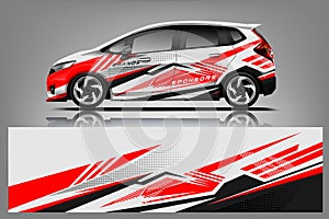 Car decal wrap design . Graphic abstract stripe racing background kit designs for vehicle, race car, rally, adventure and li