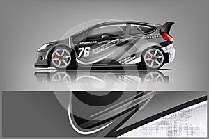 Car decal wrap design vector