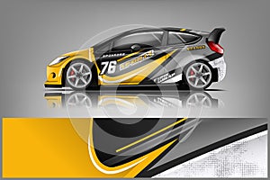 Car decal wrap design vector