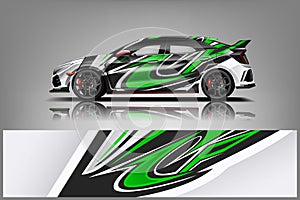 Car decal wrap design vector