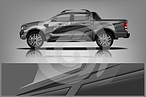 Car decal wrap design vector