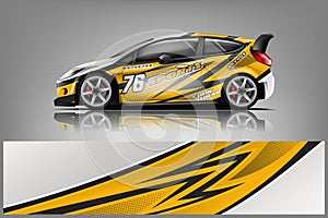 Car decal wrap design vector