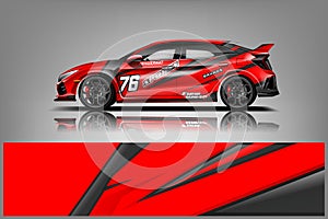 Car decal wrap design vector