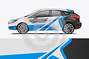 Car decal wrap design vector.