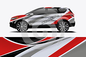 Car decal wrap design vector.