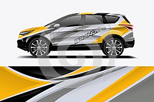 Car decal wrap design vector.