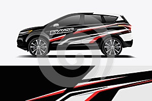 Car decal wrap design vector.