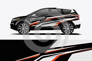 Car decal wrap design vector.