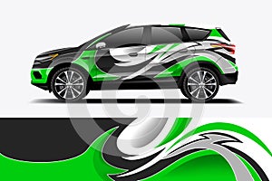 Car decal wrap design vector.