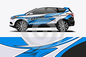 Car decal wrap design vector.