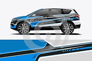 Car decal wrap design vector.