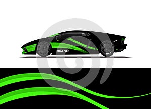 Car decal wrap design vector. Abstract background for vehicle vinyl wrap