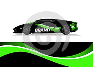 Car decal wrap design vector. Abstract background for vehicle vinyl wrap