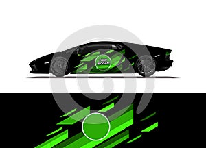 Car decal wrap design vector. Abstract background for vehicle vinyl wrap