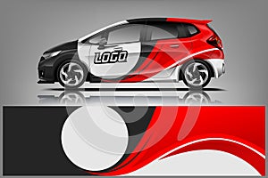 Car decal wrap design vector for company