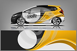 Car decal wrap design vector for company