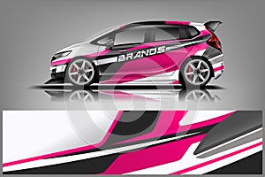 Car decal wrap design vector for company