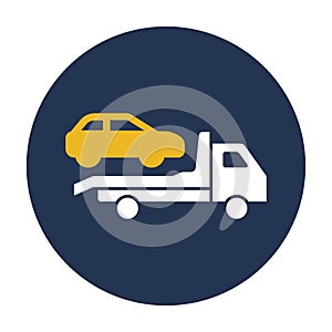 Car delivery, car, delivery, evacuator fully editable vector icon