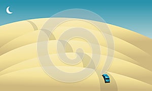 Car in the desert