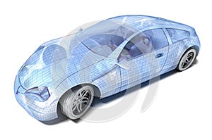 Car design, wire model