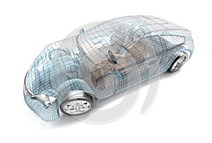 Car design, wire model
