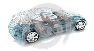 Car design, wire model