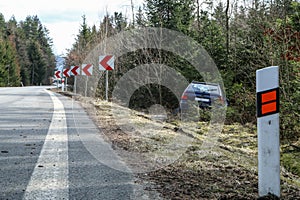 Car destroyed during the traffic accident