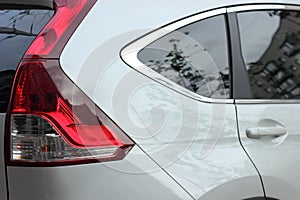 Car detail with red taillights