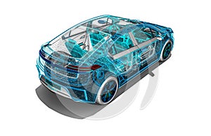 Car development on computers softwares