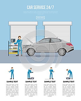 Car diagnostics and repair services 24h poster