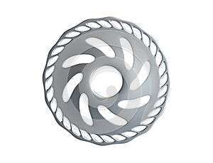 Car disc brake rotor, 3D rendering