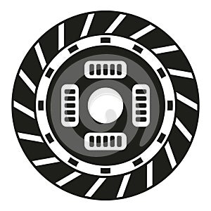Car disk clutch icon simple vector. Plate kit